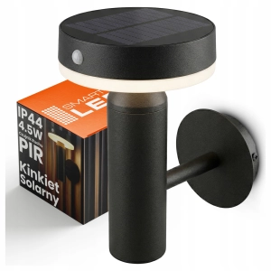 Lampa Solarna LED Kinkiet Elewacyjny Ścienny Ogrodu Czujnik Ruchu IP44