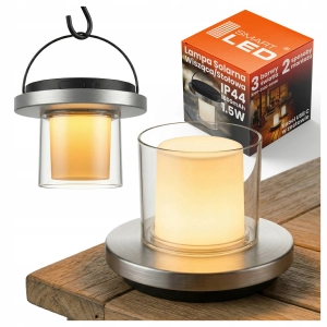 Lampa Solarna LED Lampion Lampa Wisząca Stołowa Ogrodowa IP44 Latarenka 2W1