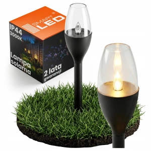 Lampa Solarna LED Ogrodowa IP44 Wbijana Słupek Lampion Czujnik Zmierzchu