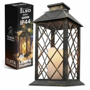 Lampa Solarna LED Lampion Latarenka Ogrodowa IP44 Znicz Płomień Latarnia