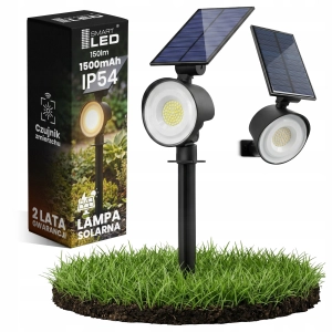 Lampa Solarna LED Ogrodowa Reflektor Kinkiet Ścienny 2w1 Czujnik Zmierzchu