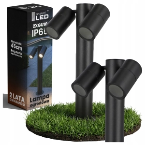 Lampa Ogrodowa LED Zewnętrzna 2X GU10 45cm IP65 Oprawa Słupek Stojący 230V