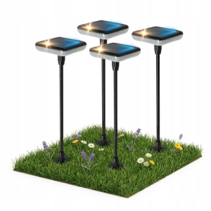 Lampa Solarna LED Ogrodowa Wbijana IP65 76cm Ciepła 3000K Czujnik Zmierzchu