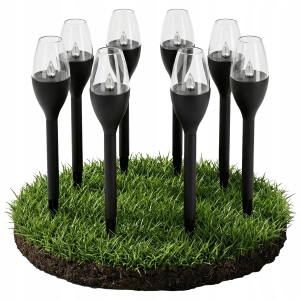 Lampa Solarna LED Ogrodowa IP44 Wbijana Słupek Czujnik Zmierzchu Lampion