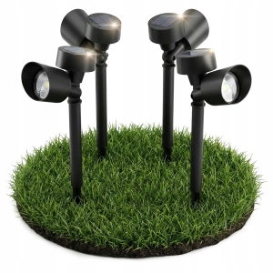 Lampa Solarna LED Ogrodowa Słupek IP44 Ciepła Czujnik Zmierzchu PREMIUM