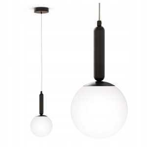 Lampa Wisząca Sufitowa LED G9 Żyrandol Białe Kule Szklane Salon Kuchnia