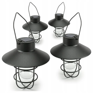 Lampa Solarna LED Wisząca Ogrodowa Lampion Kempingowa Retro IP44 Latarnia