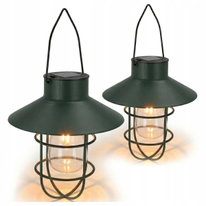 Lampa Solarna LED Wisząca Ogrodowa Lampion Kempingowa Retro IP44 Latarnia