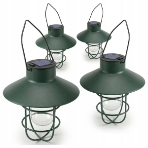 Lampa Solarna LED Wisząca Ogrodowa Lampion Kempingowa Retro IP44 Latarnia