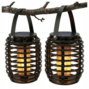 Lampa Solarna LED Wisząca Ogrodowa Lampion Płomień Retro IP44 Pochodnia
