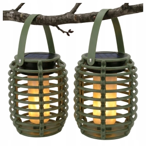 Lampa Solarna LED Wisząca Ogrodowa Lampion Płomień Retro IP44 Pochodnia