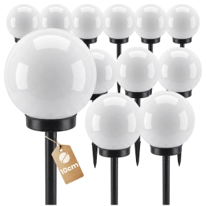 Lampa Solarna Ogrodowa LED Wbijana Kulka Lampka Kula Słupek 10cm Taras