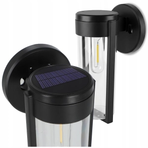 Lampa Solarna Elewacyjna Kinkiet LED Ścienny Ogrodowa Czujnik Zmierzchu