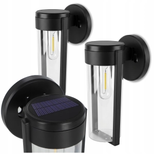 Lampa Solarna Elewacyjna Kinkiet LED Ścienny Ogrodowa Czujnik Zmierzchu