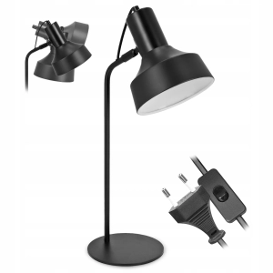 Lampka Na Biurko LED Do Czytania E27 Stołowa Regulowana Nocna Z Włącznik