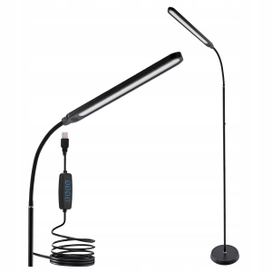 Lampa Stojąca Podłogowa LED 10W Lampka Do Czytania Nocna Włącznik 3 Barwy