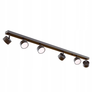 Lampa Sufitowa Szyna 6x GX53 Spot Reflektor Ruchoma Czarna Loft 120cm