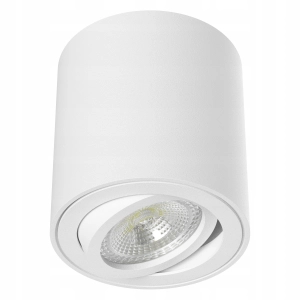 Oprawa Halogenowa Sufitowa Tuba LED GU10 Ruchoma Spot Lampa Natynk Biały