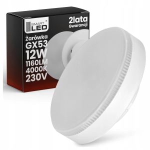 Żarówka LED halogenowa GX53 12W 1160lm Biała Neutralna Mocna Jasna Wydajna