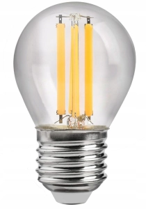 Żarówka LED E27 G45 grey Edison ozdobna filament jasna wydajna dekoracyjna