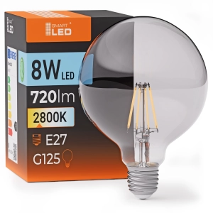 Żarówka LED E27 G125 8W 720lm Barwa Ciepła 2800K Filament Edison Bańka Kula