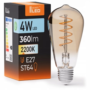 Żarówka LED E27 ST64 4W 360 lm Barwa Ciepła 2200K Filament Edison Ozdobna