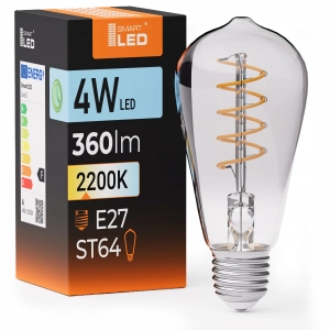 Żarówka LED E27 ST64 4W 360 lm Barwa Ciepła 2200K Filament Edison Ozdobna