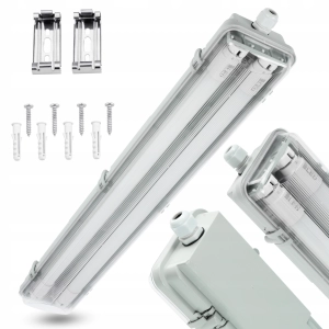 Oprawa Hermetyczna Lampa LED Świetlówka Do Garażu 60CM Warsztat 2XT8 20W CW