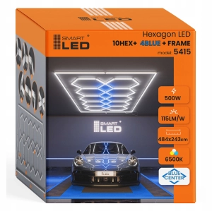 LAMPA LED HEXAGON Sufitowa 500W Oświetlenie Do Garaż Warsztat 484 x 243 cm
