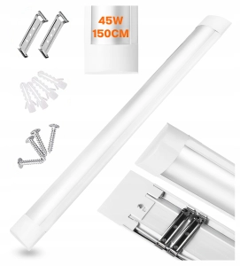 Lampa LED 45W 150cm Oprawa Sufitowa Natynkowa Do Garażu Warsztatu Plafon
