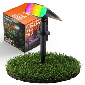 Lampa Solarna LED Ogrodowa Reflektor Kinkiet Ścienny 2w1 Czujnik Zmierzchu