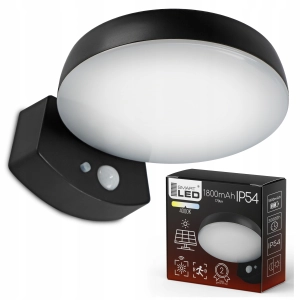 Lampa Solarna LED Kinkiet Elewacyjny Ścienny Czujnik Aluminium Premium