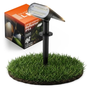 Lampa Solarna LED Ogrodowa Reflektor Kinkiet Ścienny 2w1 Czujnik Zmierzchu