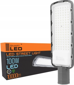 Lampa Uliczna LED Latarnia Przemysłowa Hermetyczna 100W Szara IP65 10000lm