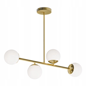 Lampa wisząca sufitowa LED 4X E27 złota szklane kule żyrandol loft salon
