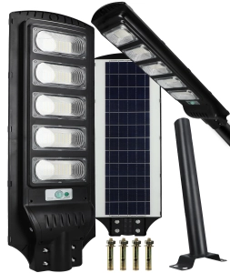 Lampa solarna uliczna LED mocna czujnik ruchu zmierzchu latarnia 250W=2500W