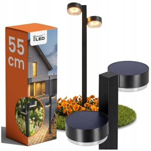 Lampa Solarna LED Ogrodowa Słupek Wbijany Czujnik Zmierzchu Włącznik Ogród