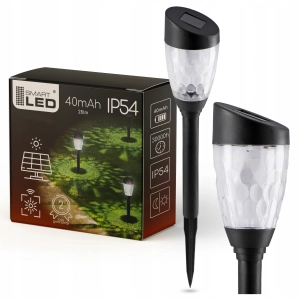 Lampa Solarna Ogrodowa LED Wbijana Słupek Czujnik Zmierzchu 3000K Ogród