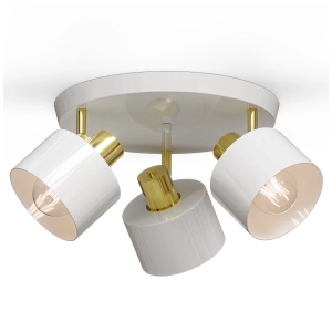 Lampa Sufitowa LED 3X E27 Żyrandol Plafon Natynkowy Oprawa Biała Ruchoma