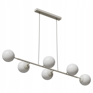 Lampa Wisząca Sufitowa LED 6x G9 Kule Klosz Mleczny Loft Żyrandol Kaszmir