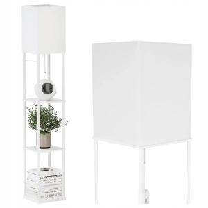 Lampa Stojąca Podłogowa Lampka LED E27 Półka Regał 2w1 Do Czytania 160cm