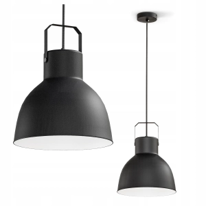 Lampa Wisząca Sufitowa LED E27 Żyrandol Czarna Plafon Loft Salon Kuchnia