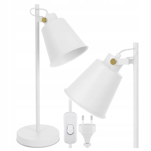 Lampka Na Biurko Biurkowa LED Nocna Do Sypialni E27 Regulowana Włącznik