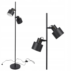 Lampa Stojąca Podłogowa LED Lampka Do Czytania Nocna 2X E27 Włącznik 135cm