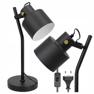 Lampka Na Biurko Biurkowa LED Nocna Do Sypialni E27 Regulowana Włącznik