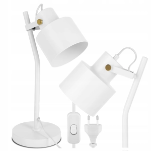 Lampka Na Biurko Biurkowa LED Nocna Do Sypialni E27 Regulowana Włącznik