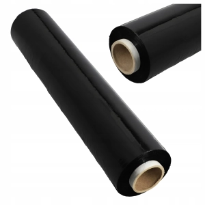 Folia stretch XXL czarna 3 KG Brutto 2,7 KG Netto kryjąca strecz dużo folii