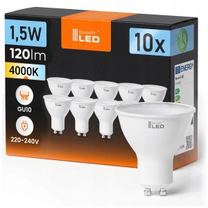 Żarówka LED GU10 1,5W 120lm Barwa Neutralna 4000K Halogenowa NIE MRUGA 230V