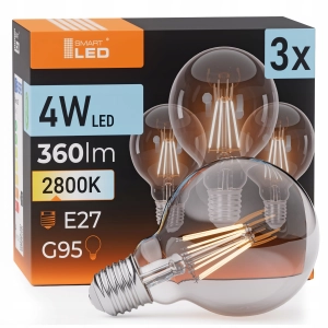Żarówka LED E27 Filament 4W 2800K Edison 360 lmG95 Dekoracyjna Duży Gwint