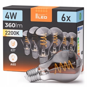 Żarówka LED E27 A60 4W 360 lm Barwa Ciepła 2200K Filament Edison Ozdobna